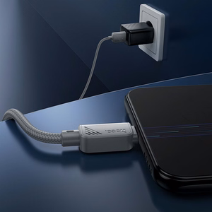 Кабель USB A на Micro USB Hoco 2,4A 1 m X113 серый