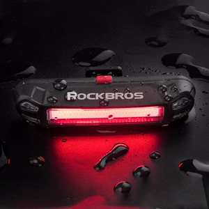 Rockbros A54BK tagumine jalgrattatuli + Micro USB - USB-A kaabel - must