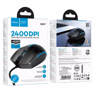 Juhtmega mänguhiir Hoco USB A 2400 dpi GM37 must