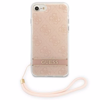 Guess GUOHCI8H4STP iPhone SE 2022 / SE 2020 / 7/ 8 roosa/roosa kõvakaaneline 4G prinditud rihm