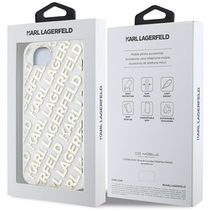Karl Lagerfeld IML Repeat Logo iPhone 16e Ümbris - Kuldne