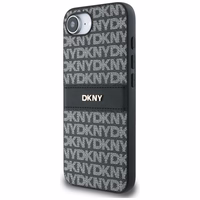 DKNY Repeat Texture Pattern with Tonal Stripe ümbris jaoks iPhone 16e - must