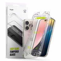 Ringke Easy Slide 2-pack must Frame Karastatud klaas jaoks iPhone 16 Pro Max