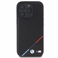 BMW M Perforated Tricolor Line MagSafe Ümbris jaoks iPhone 16 Pro - must