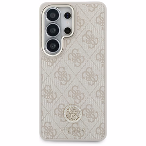 Guess 4G Big Rhinestone Triangle Strap MagSafe ümbris + rihm Samsung Galaxy S26 Ultra roosa
