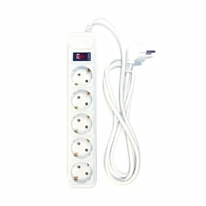 Extension cord 1.8m, 5 sockets, koos switch
