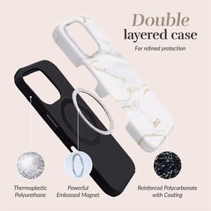 MIO White Marble Magsafe Ümbris Samsung S25+ 5G
