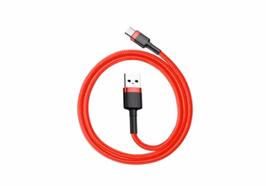 Baseus cable Cafule USB - USB-C 0,5 m 3A punane