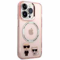 Karl Lagerfeld KLHMP14XHKCP iPhone 14 Pro Max 6.7 "hardcase roosa / roosa Karl & Choupette Aluminum Magsafe