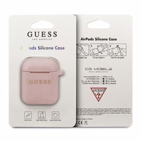 Guess GUACCSILGLLP AirPods cover light roosa / roosa Silicone Glitter