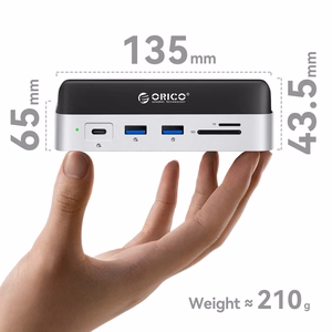 Orico MiniDock 10-in-1 dokkimisjaam SSD kõvaketta pesaga - hõbedane