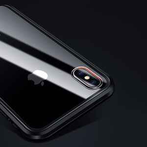 Wozinsky Full Magnetic Case Full Body Front and Back Cover with built-in glass for Vivo X60 black-transparent
