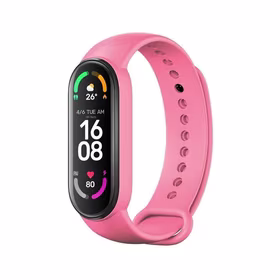 Silikoon strap jaoks XIAOMI Mi Band 5 / 6 / 7 roosa (06)