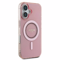 Guess IML Rhinestones MagSafe iPhone 16 Plus Ümbris - Roosa