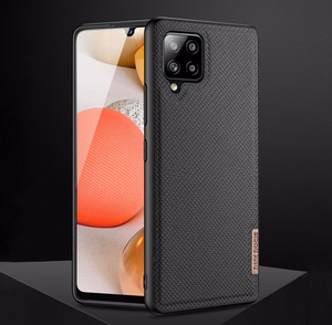 Dux Ducis Fino nailonist kattega ümbris Samsung Galaxy A42 5G musta värvi jaoks