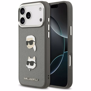 KARL LAGERFELD ümbris jaoks IPHONE 17 Pro Max KLHCP17XPSFDHPOG (FW Grained PU W/ K&C Heads Pin & Logo) hall