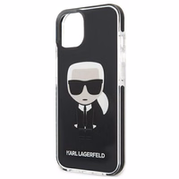 Karl Lagerfeld Iconik Karl ümbris iPhone 13 mini jaoks - must