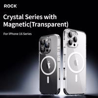 Rock Crystal Series Magnetic Ümbris jaoks Iphone 16 Plus läbipaistev
