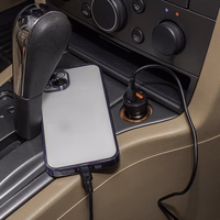 Forever CC-06 PD QC autolaadija 1x USB-C 1x USB 20W must + USB-C - USB-C kaabel 60W