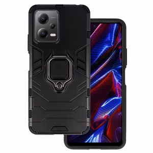 Ring Armor Ümbris jaoks Xiaomi Redmi Note 12 5G/Poco X5 Must