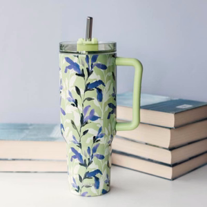 Quokka Stream roostevabast terasest termokruus kõrrega, 1200 ml, Matcha