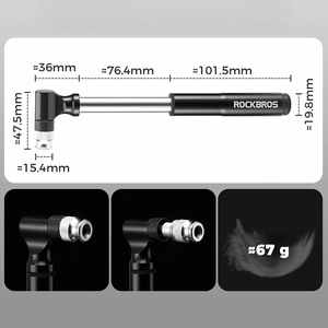 Rockbros JG-PB-11 jalgratta tööriistakomplekt pumba, rehviheeblite, paikade ja multitööriistaga – must