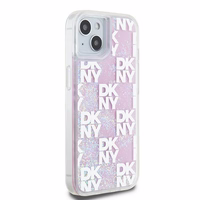 DKNY Liquid Glitter Multilogo ümbris jaoks iPhone 15 / 14 / 13 - roosa