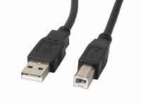 Lanberg CA-USBA-11CC-0018-BK USB kaabel USB 2.0 1.8 m USB B must
