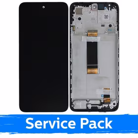 LCD ekraan ühilduv Xiaomi Redmi 12 4G / Redmi 12 5G / Poco M6 Pro 5G must raamiga (Service Pack)