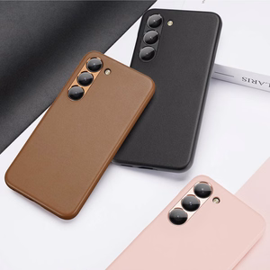 Dux Ducis Grit ümbris jaoks Samsung Galaxy S23+ elegant ümbris made of artificial leather brown