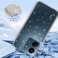 Crystal Glitter Ümbris jaoks Xiaomi Redmi 13C Hõbedane