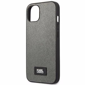 Karl Lagerfeld KLHCP13SSFMP2DG iPhone 13 mini 5,4 "hardcase hõbedane / hõbedane Saffiano Plaque