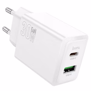 Phone charger Hoco USB A + USB C QC3.0 PD AFC 3A 30W N71 white