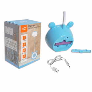LED Teddy bear desk Lamp  3W, 3000/4500/6000K, adjustable, 1200mAh, sinine,  LTC