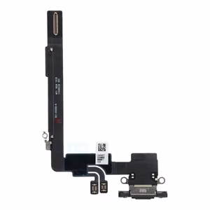 Doonorseadmest eemaldatud originaalne iPhone 16 Pro Max USB-laadimispesa lintkaabel – must