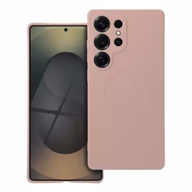 SILICONE MAG ÜMBRIS compatible with MagSafe jaoks SAMSUNG S25 Ultra roosa