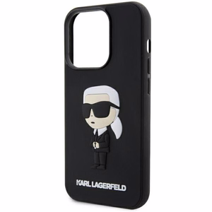 Karl Lagerfeld KLHCP14L3DRKINK iPhone 14 Pro 6.1" must/must hardcase Rubber Ikonik 3D