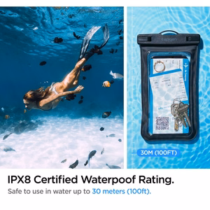 Spigen Spigen Aqua Shield A601 ümbris veekindel IPX8 - must 2 tk.