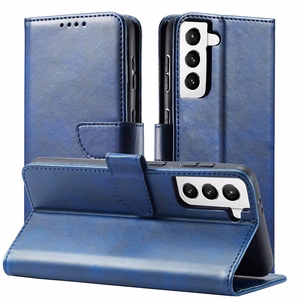 Magnet Case Elegantne ümbris Flip Cover Samsung Galaxy S22 + (S22 Plus) sinine
