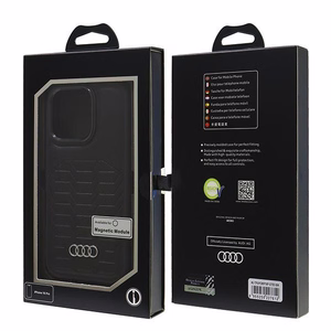 Audi Synthetic Leather MagSafe iPhone 16 Pro 6.3" must/must hardcase AU-TPUPCMIP16P-GT/D3-BK