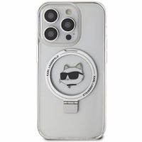Karl Lagerfeld KLHMP15XHMRSCHH iPhone 15 Pro Max 6.7" valge/valge hardcase Ring Stand Choupette Head MagSafe