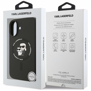 KARL LAGERFELD ümbris jaoks IPHONE 17 compatible with MagSafe KLHMP17SSCMKCRHK (Silicone KC Body Ring) must