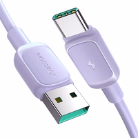 Joyroom Multi-Color Series A14 USB-A / USB-C 3A Kaabel 1.2m - Purple