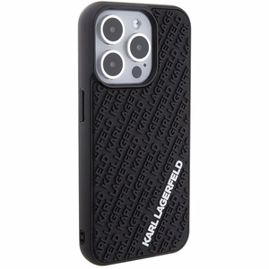 Karl Lagerfeld 3D Rubber Multi Logo ümbris jaoks iPhone 15 Pro - must
