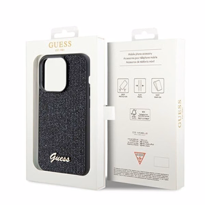 Guess Disco Metal Script case for iPhone 14 Pro - black