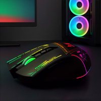 Wozinsky WMGB-3200 Juhtmevaba Optical Gaming Mouse with Built-in Rechargeable Battery 3200 DPI with RGB Lighting - Must