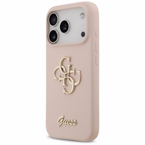 GUESS ümbris jaoks IPHONE 17 Pro GUHCP17LSC4GSMP (Silicone W/ Big 4G Script) roosa