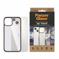 PanzerGlass ClearCase antibacterial ümbris jaoks iPhone 14 / 15 / 13 - läbipaistev and must