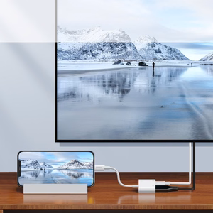 Joyroom S-H141 Lightning (male) - HDMI FullHD 1080p 60Hz (female) / Lightning (female) adapter - valge