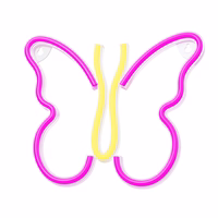 Neon LED Light BUTTERFLY roosa NNE03 Neolia
